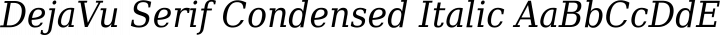 DejaVu Serif Condensed Italic free font