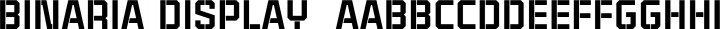 Binaria Display  Regular free font